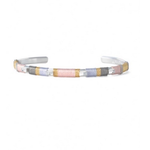 Stella & Dot Colorblock Cuff, Silver - Picture 3 of 5